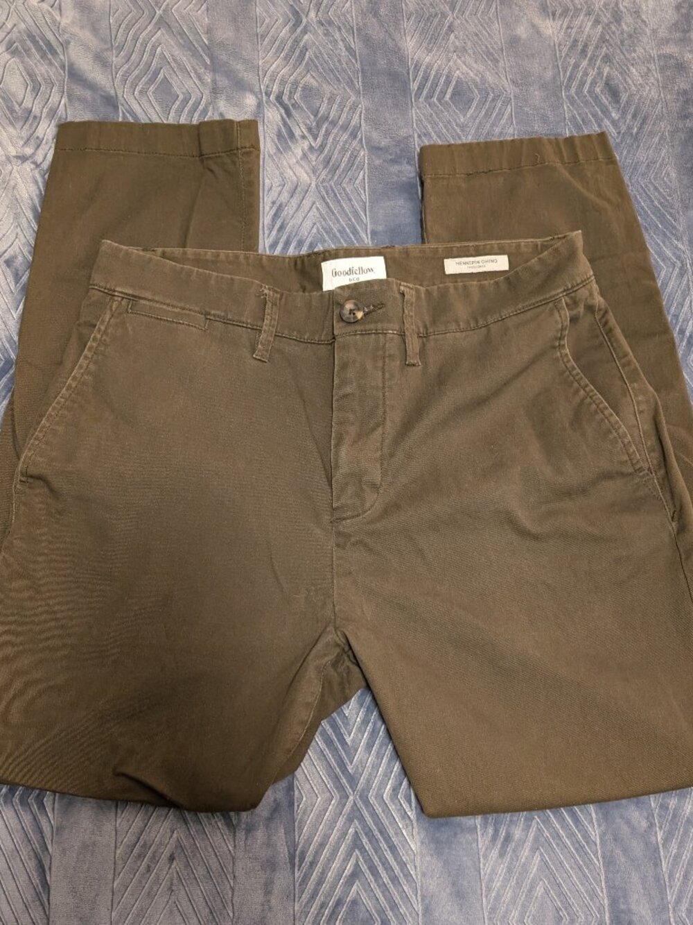 Goodfellow & Co. men's 30x30 brown slim taper hennepin chino pants